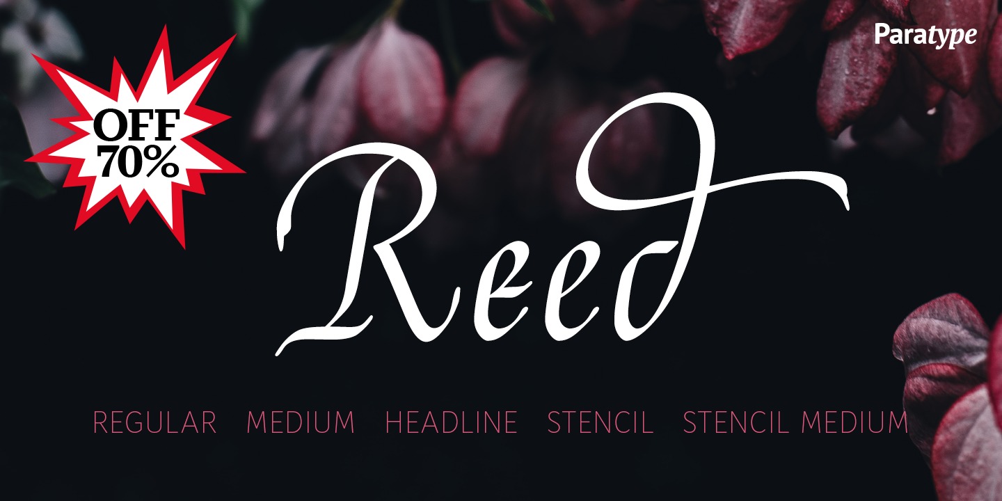 Пример шрифта Reed #9